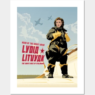 Lydia Litvyak Russian Fighter Pilot Posters and Art